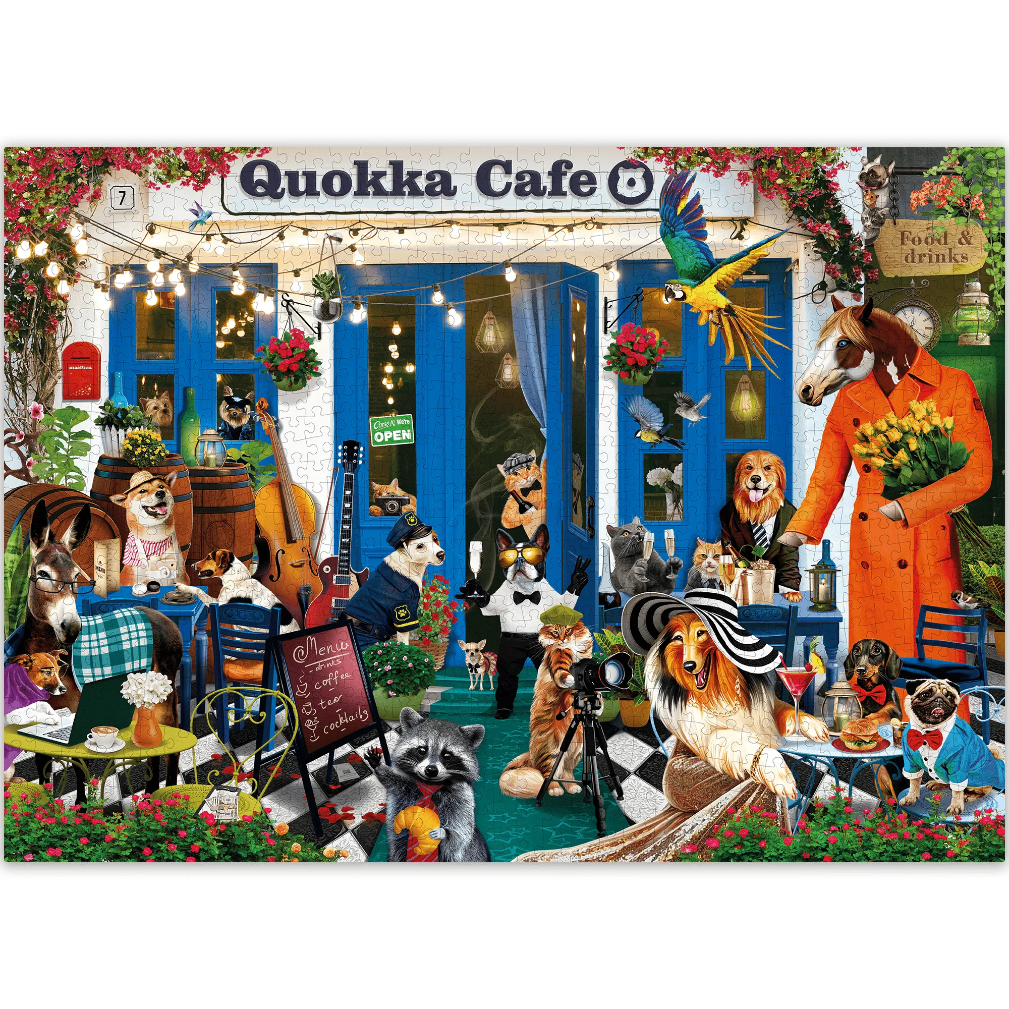 1000 Pcs Jigsaw Puzzle for Adults | Animals in Cafe