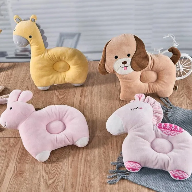 1Pcs Baby Newborn Pillows Lovely Animal Pattern Baby Shape Pillow Anti-rollover Baby Headrest Pillow Pad Nursing Sleep Support