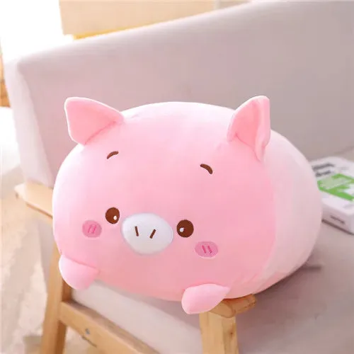 20-85cm Cute Animal Dinosaur Pig Cat Bear Plush Toy Soft Cartoon Panda Hamster Elephant Stuffed Doll Baby Sleep Pillow Kids Gift