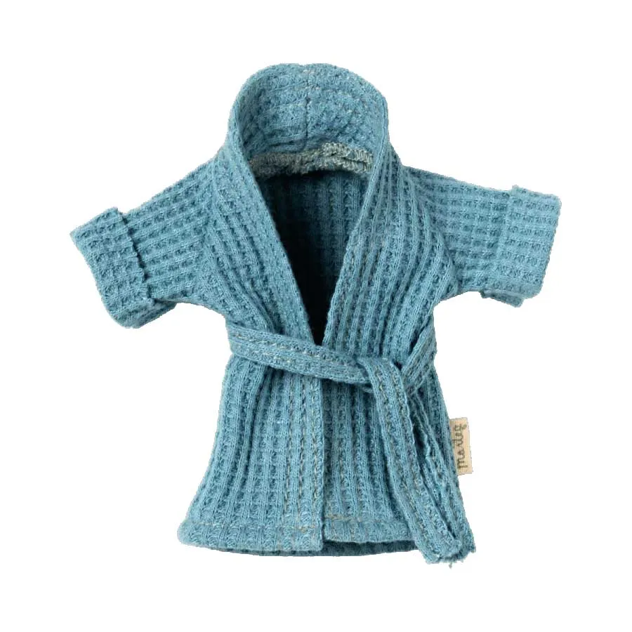 2022 Maileg Mouse Dusty Blue Bathrobe