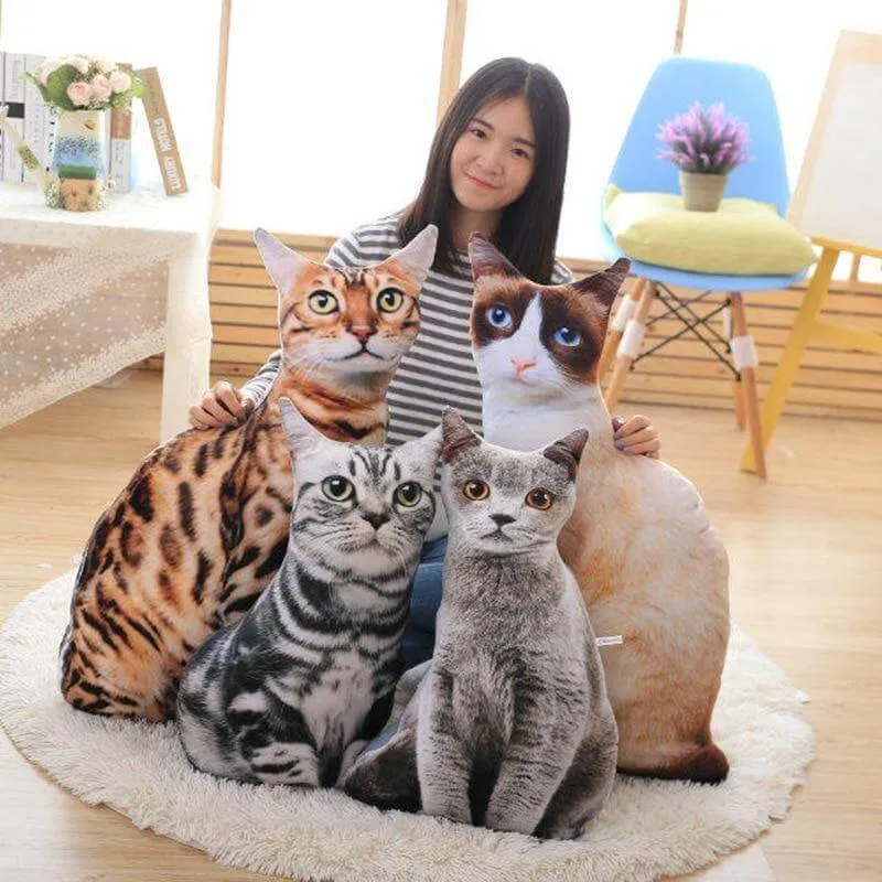 3D Cartoon Cute Cat Pillows