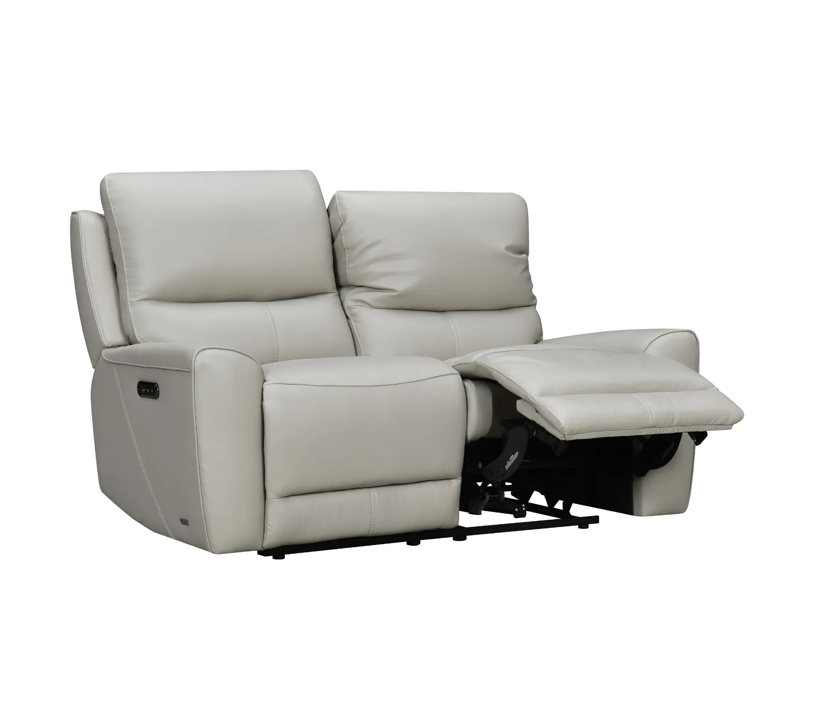 Alonzo Loveseat - Triple Power - Light Grey Leather