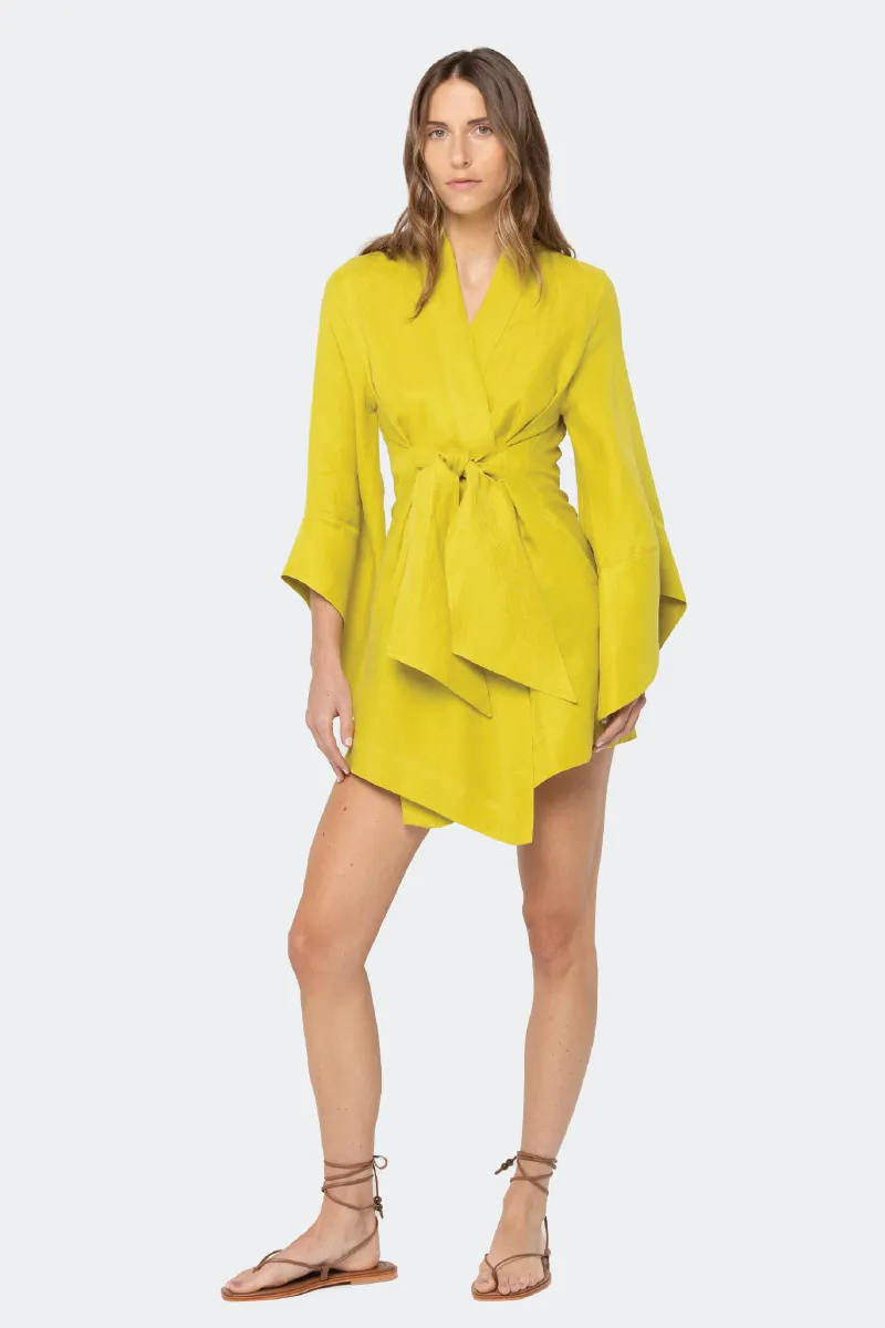 AMARA CITRON MINI KIMONO ROBE