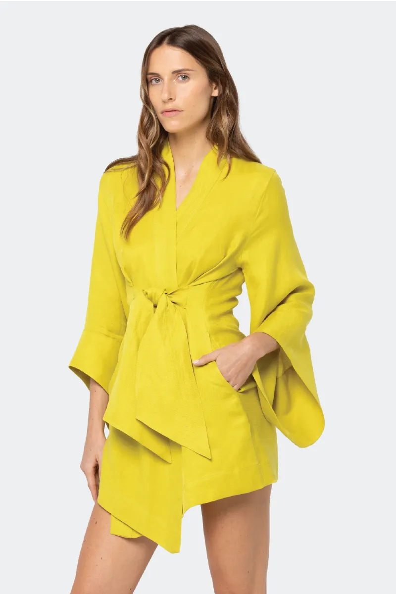 AMARA CITRON MINI KIMONO ROBE