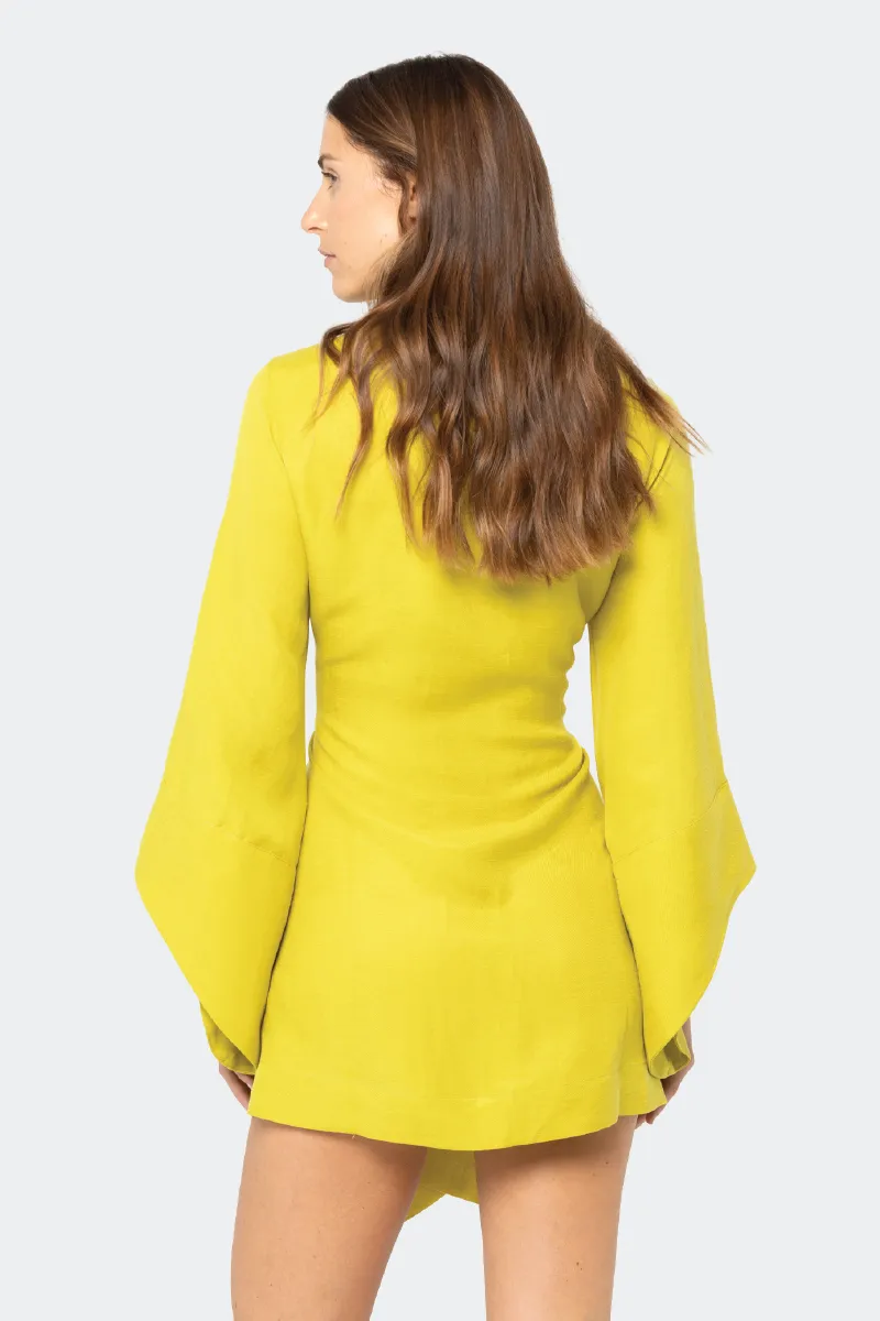 AMARA CITRON MINI KIMONO ROBE