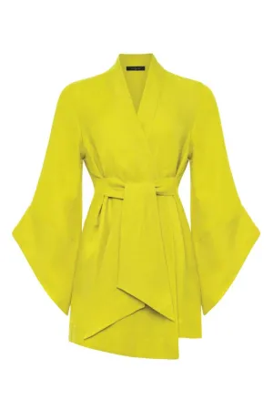 AMARA CITRON MINI KIMONO ROBE