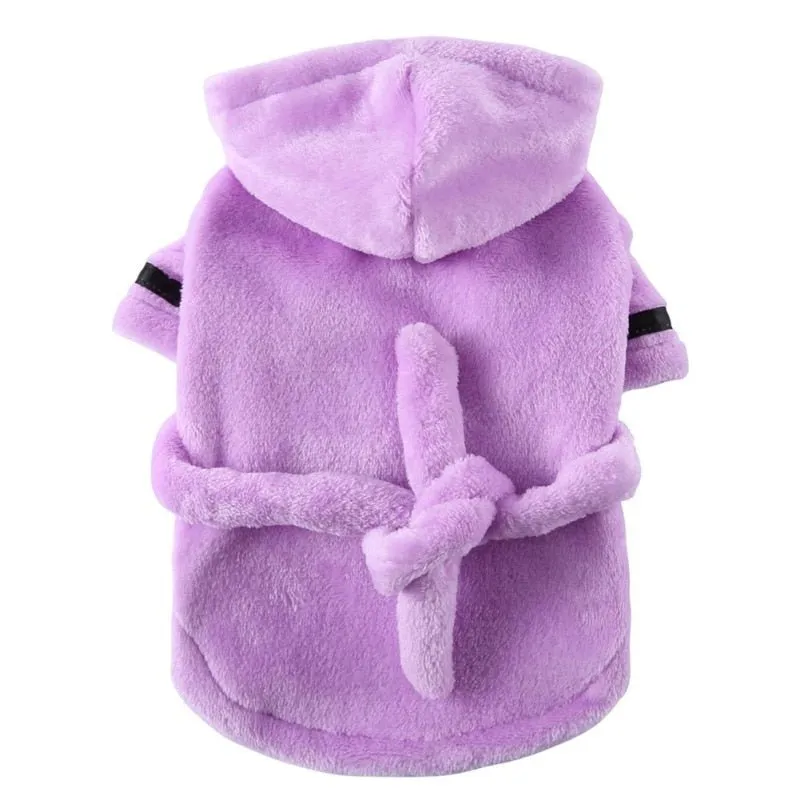 Anniepaw Cat Dog Bathrobe Soft Pet Pajamas Sleeping Clothes and Bath Drying Towel for Dogs and Cats