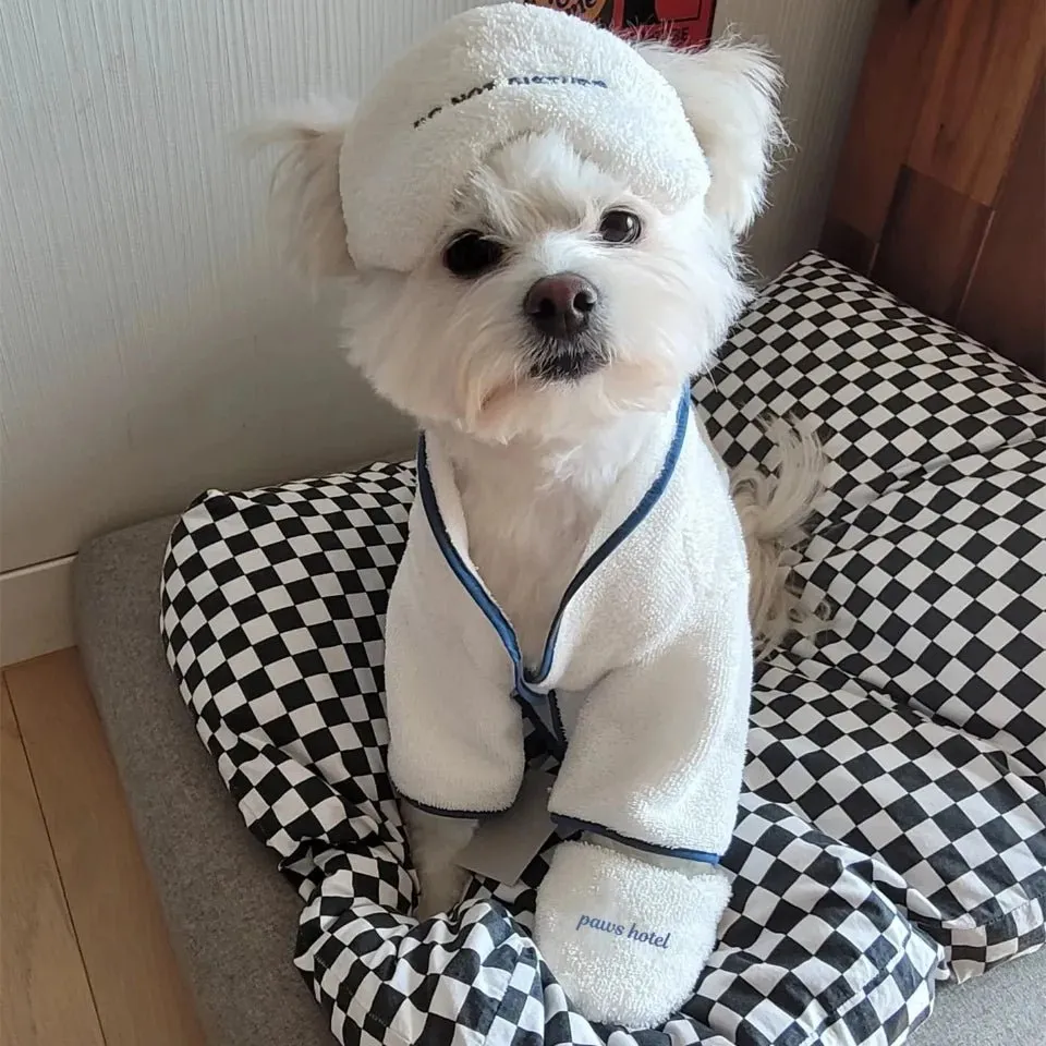 Anniepaw Pet Bathrobe Soft Drying Towel Warm Pajamas for Dogs