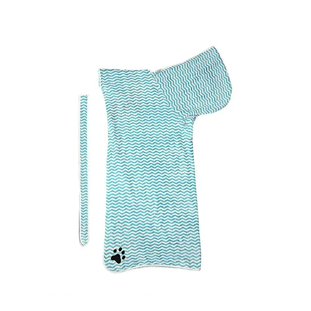 Anniepaw Soft Striped Pet Towel with Embroidery