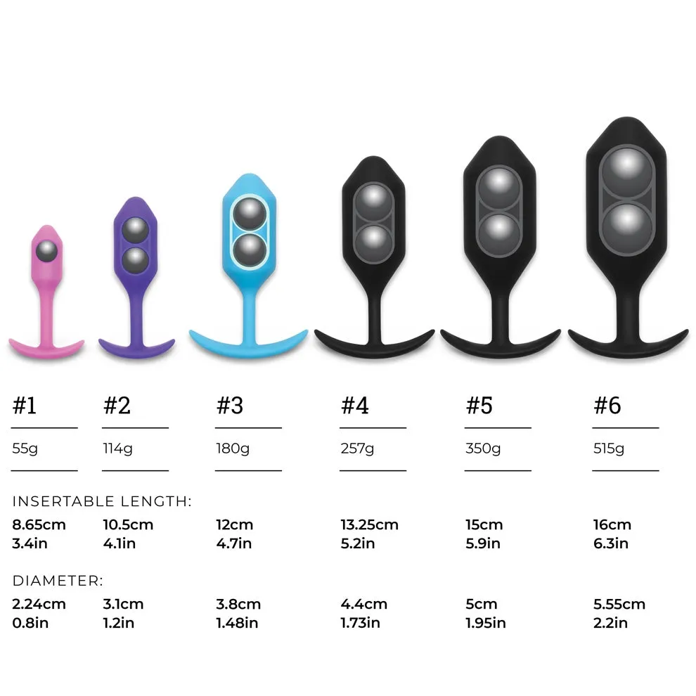 B-Vibe Snug Plug 2 Medium Plug in Black