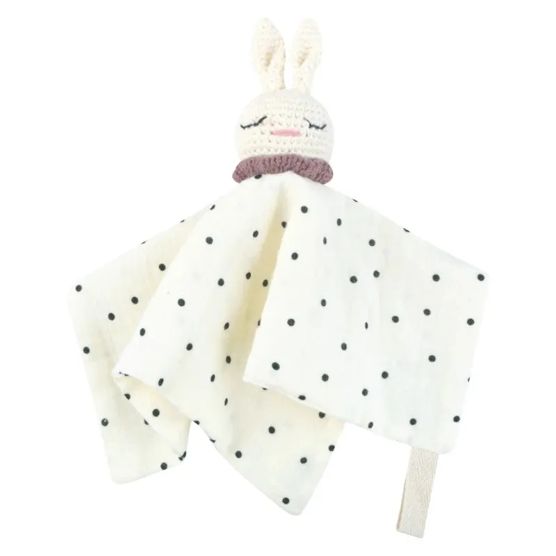 Baby Infant Animal Soothe Appease Towel Lovely Knitted Rabbit Appease for Newbrons Cotton Soft Comforting Towel