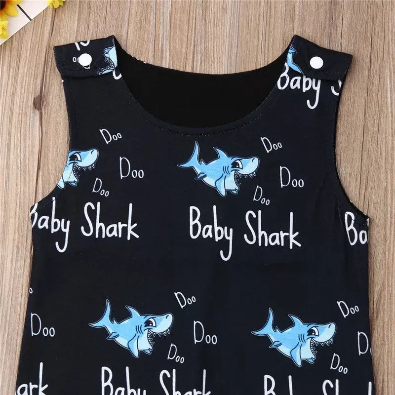 Baby Scuba Shark Sleeveless Romper