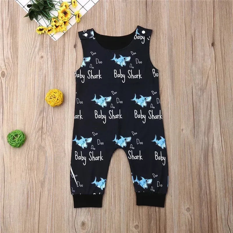 Baby Scuba Shark Sleeveless Romper