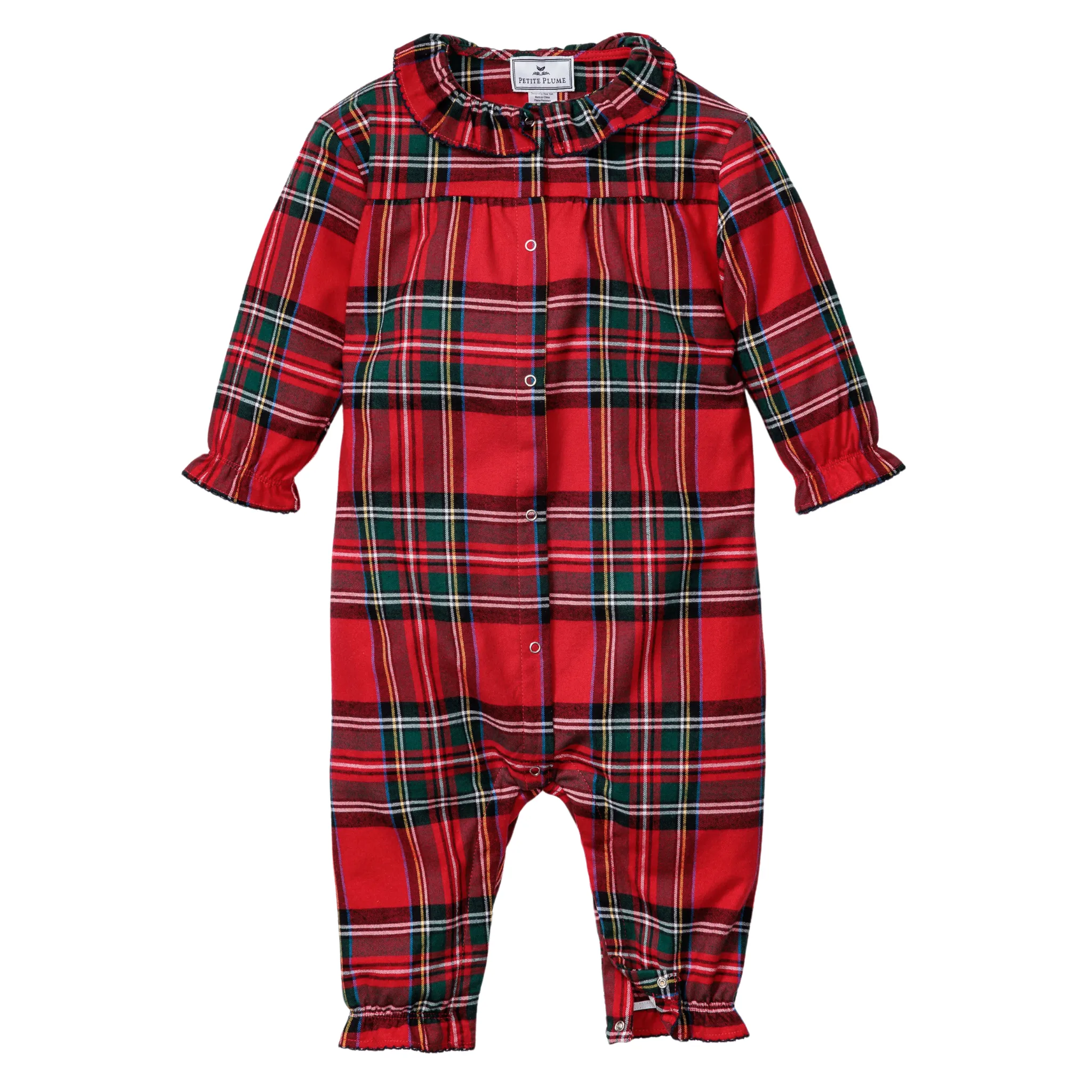 Baby's Twill Madeline Romper in Imperial Tartan