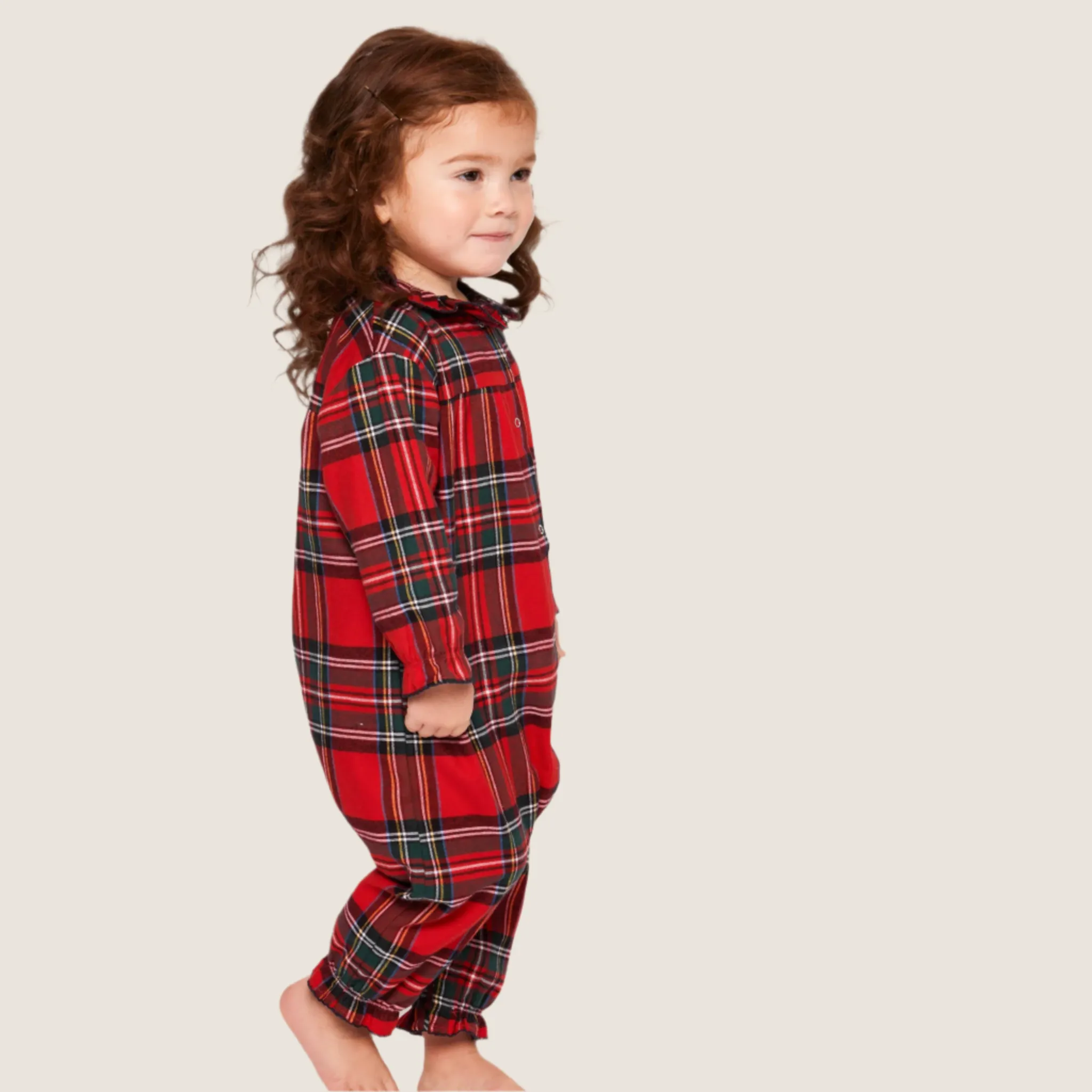 Baby's Twill Madeline Romper in Imperial Tartan