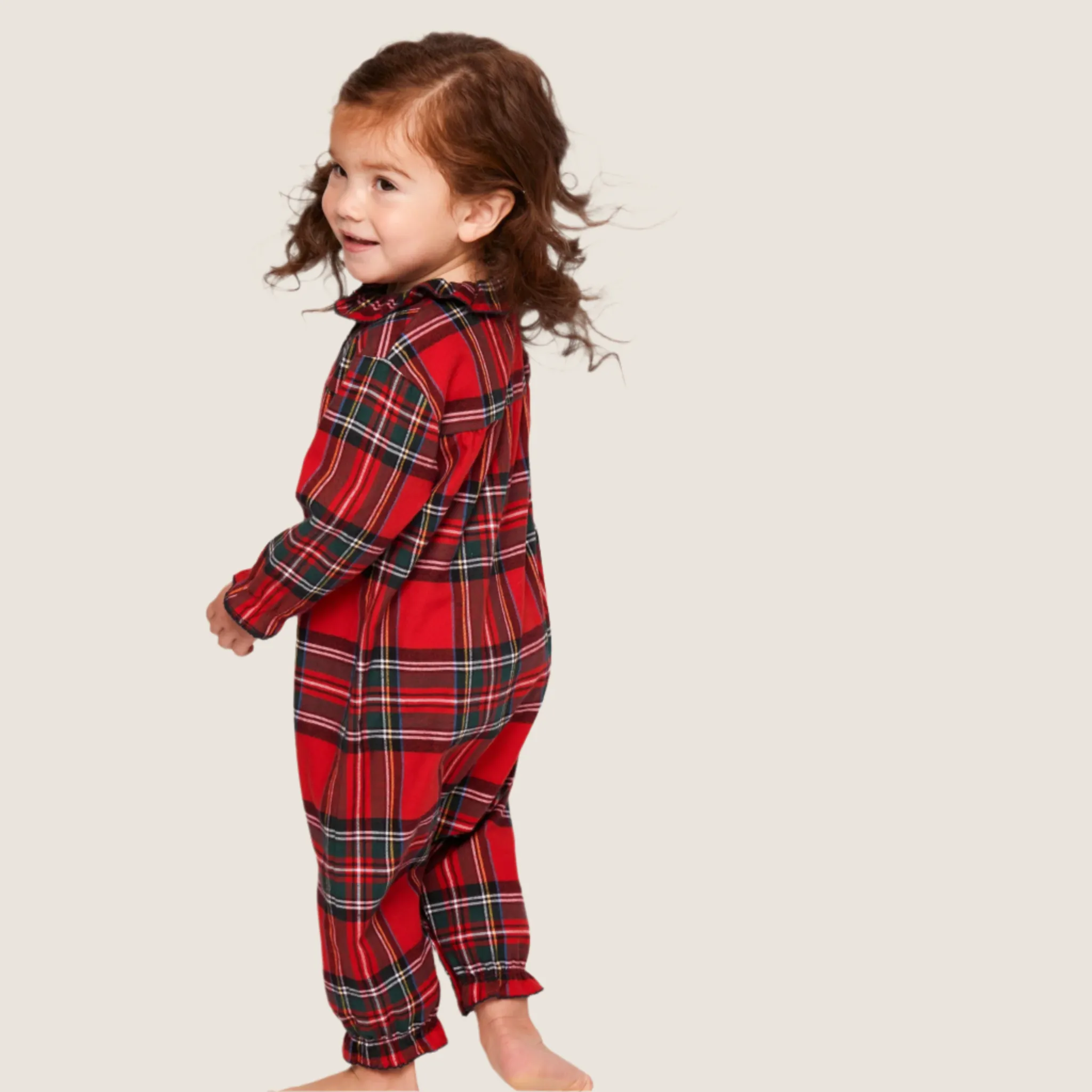 Baby's Twill Madeline Romper in Imperial Tartan