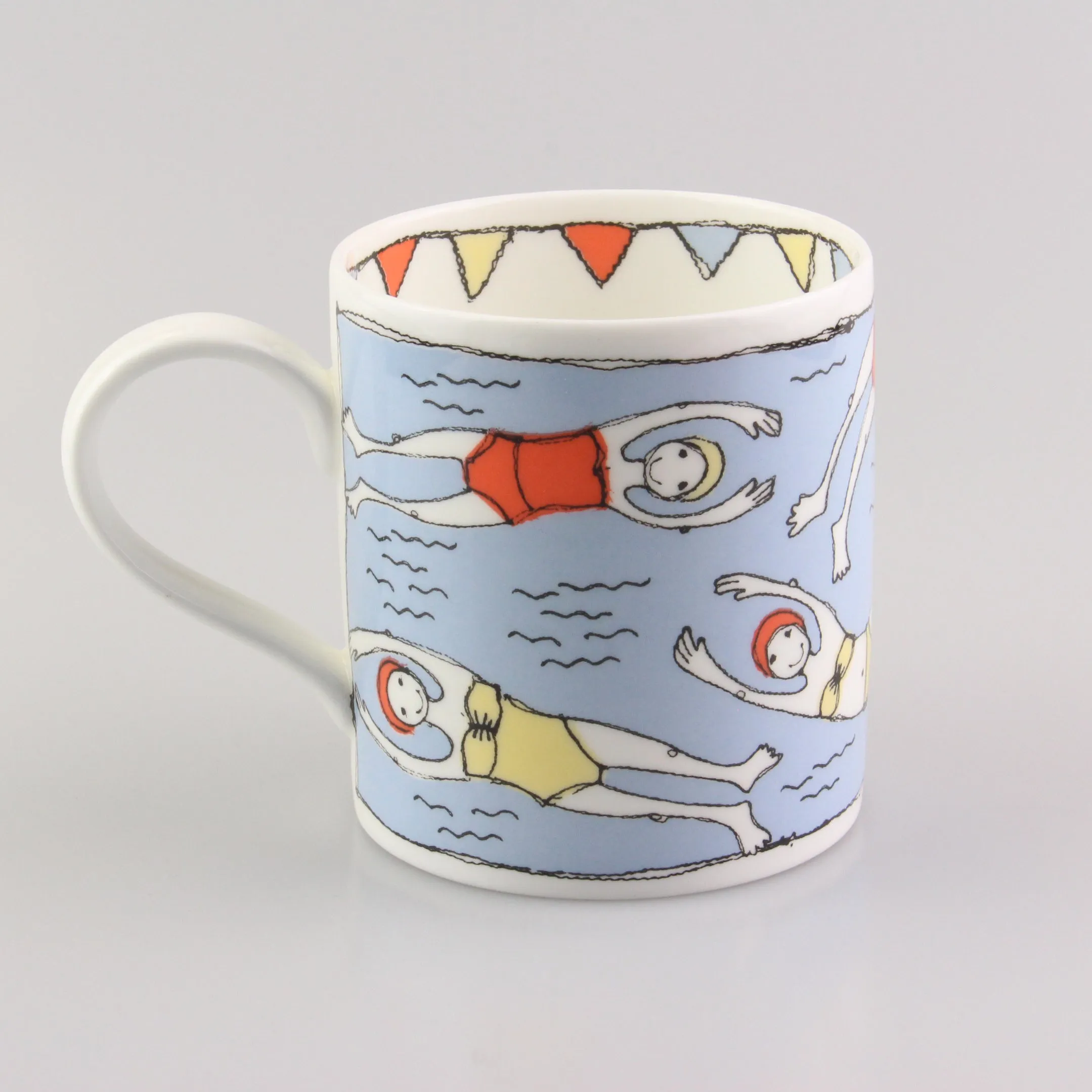 bathers bone china mug