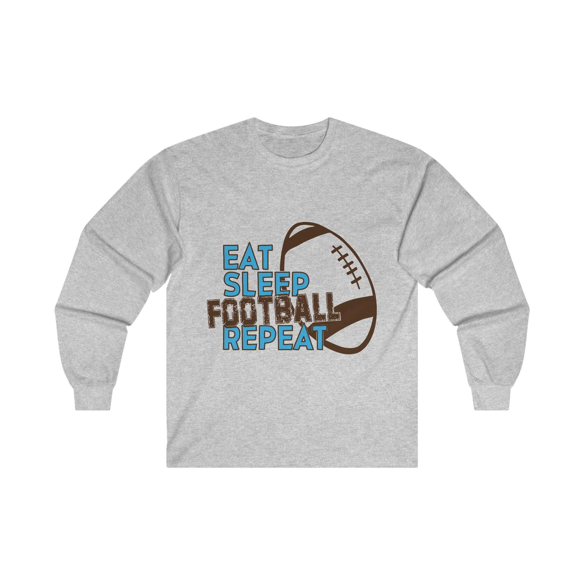 Blue Eat Sleep Football Repeat Ultra Cotton LS Shirt