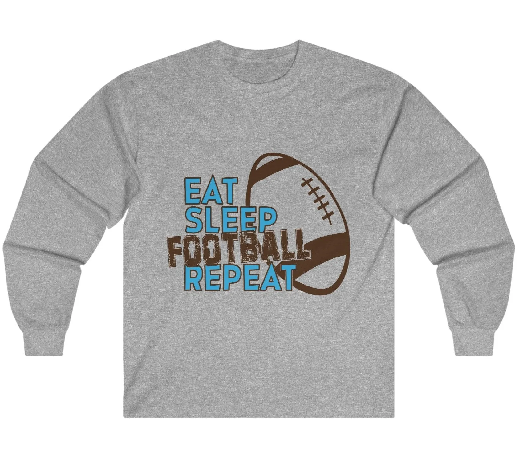 Blue Eat Sleep Football Repeat Ultra Cotton LS Shirt