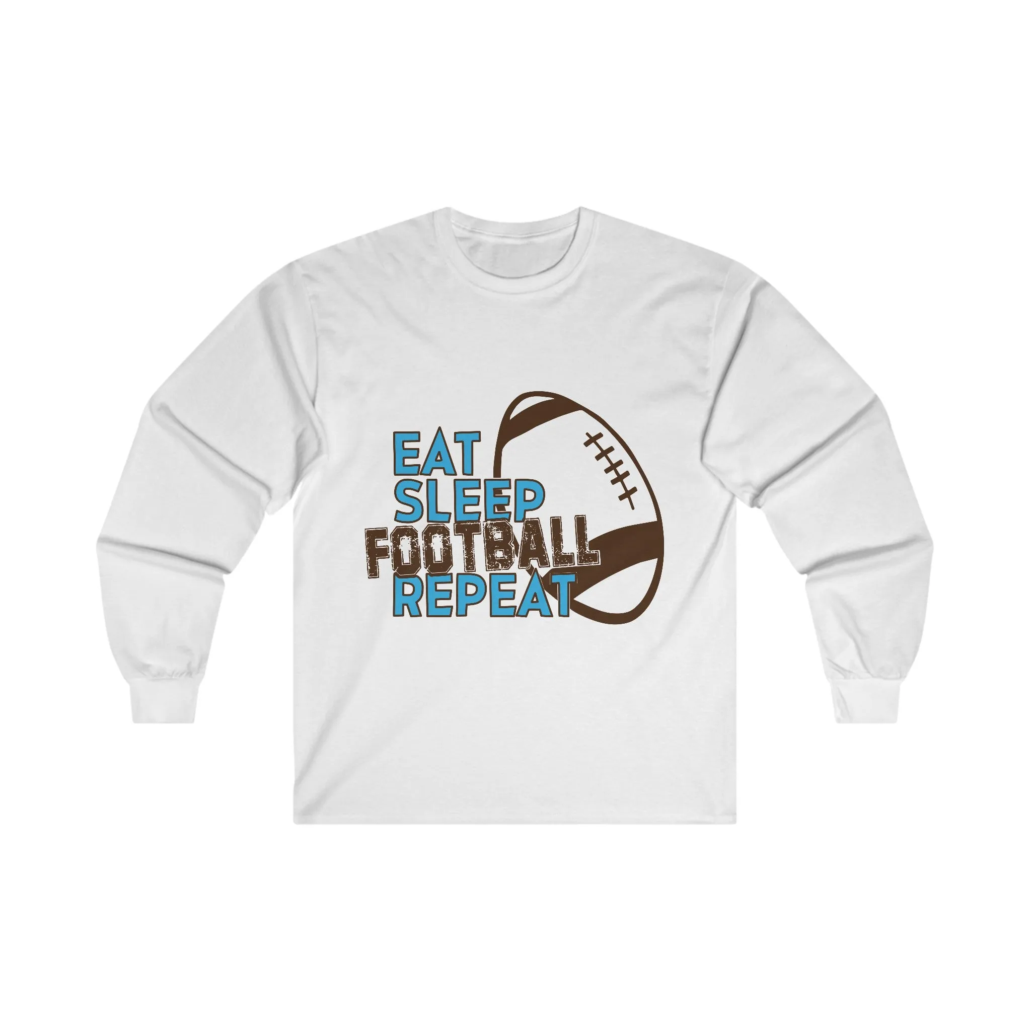 Blue Eat Sleep Football Repeat Ultra Cotton LS Shirt