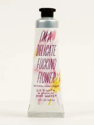 BLUEQ "I'm A Delicate Fucking Flower Natural Hand Cream - Lily With A Splash Of Rose Water