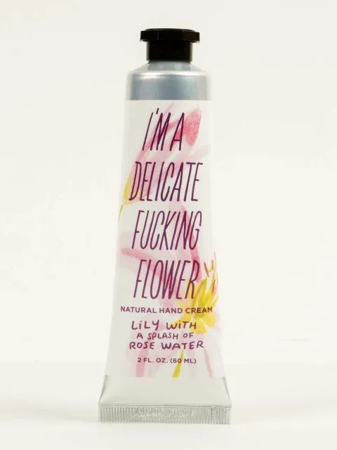 BLUEQ "I'm A Delicate Fucking Flower Natural Hand Cream - Lily With A Splash Of Rose Water