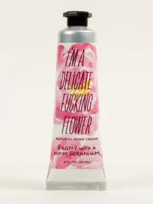 BLUEQ "I'm A Delicate Fucking Flower Natural Hand Cream - Peony With A Pop Of Geranium