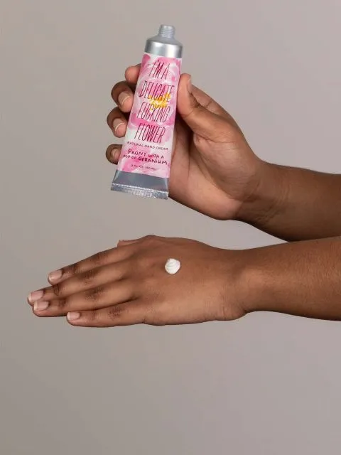 BLUEQ "I'm A Delicate Fucking Flower Natural Hand Cream - Peony With A Pop Of Geranium