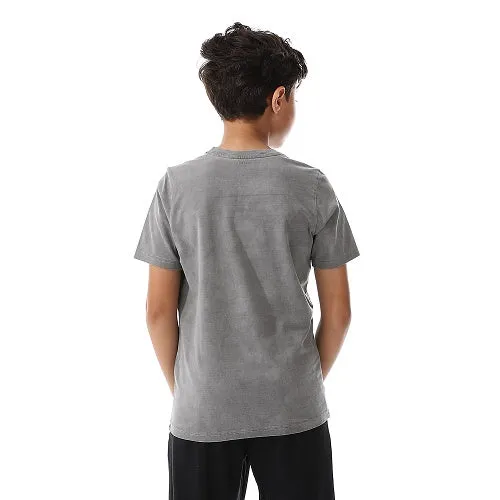 Boy's Summer Pajama Pants and Half Sleeves - Gray