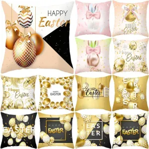 Bunny Easter Eggs Cotton Pillowcase