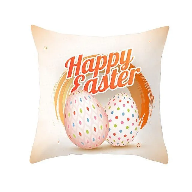 Bunny Easter Eggs Cotton Pillowcase