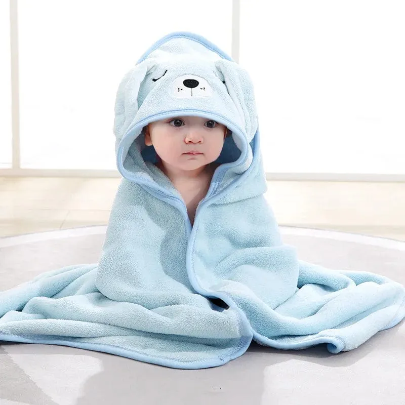 Cartoon Animal Baby Bathrobe Hoodie Towel