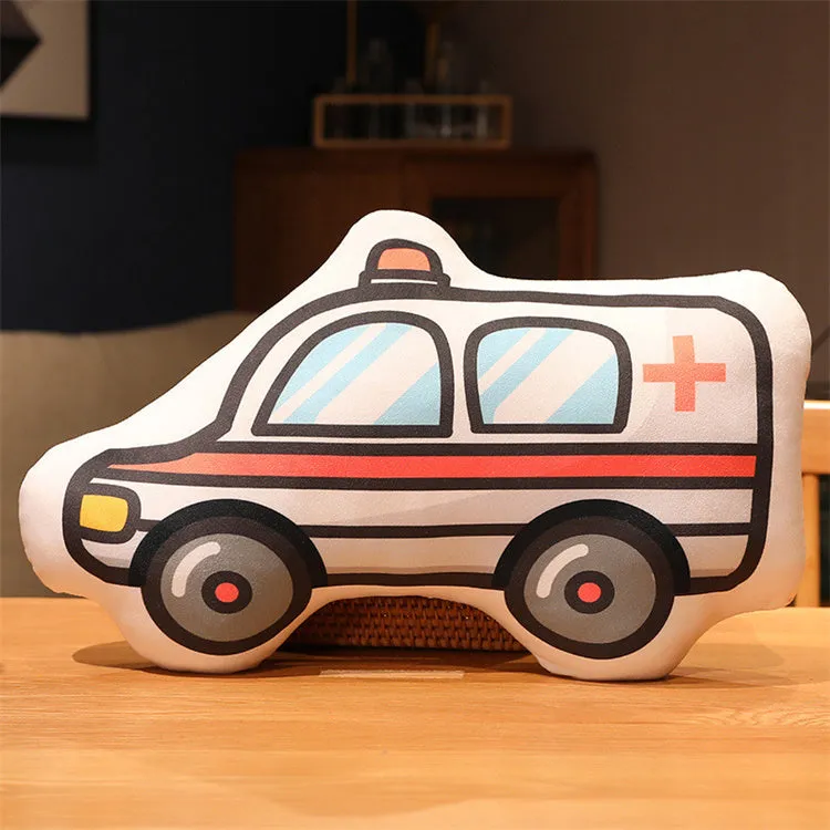 Cartoon Stuffed Vehicle Pillow | Ambulance