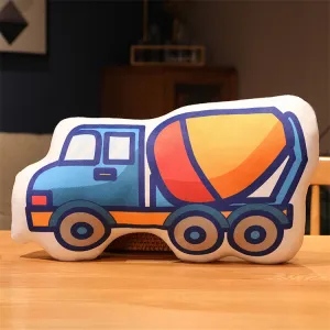 Cartoon Stuffed Vehicle Pillow | Cement Mixer