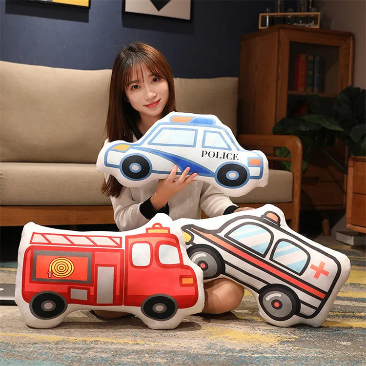 Cartoon Stuffed Vehicle Pillow | Fire Truck