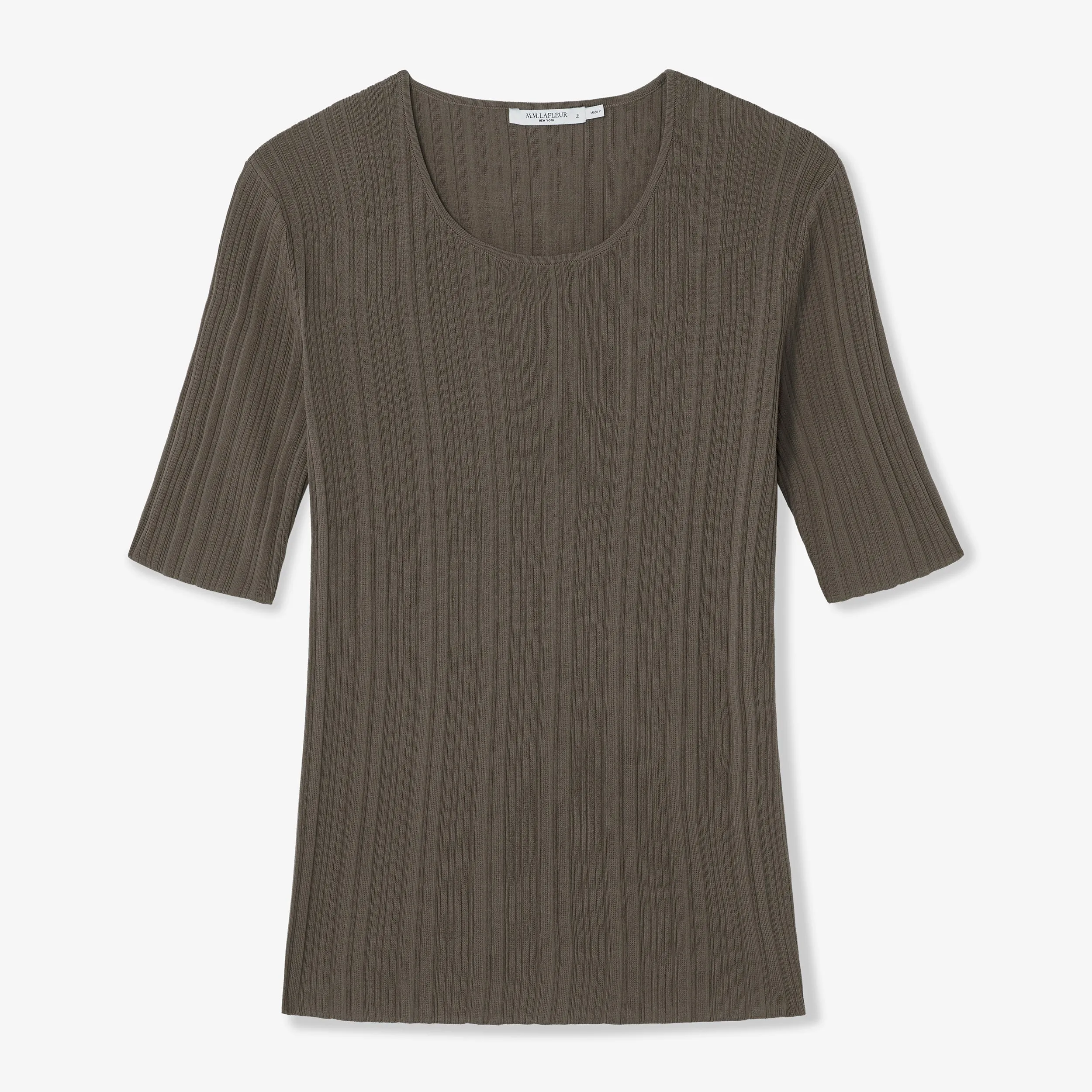 Charli Top - Textured Knit :: Light Ash