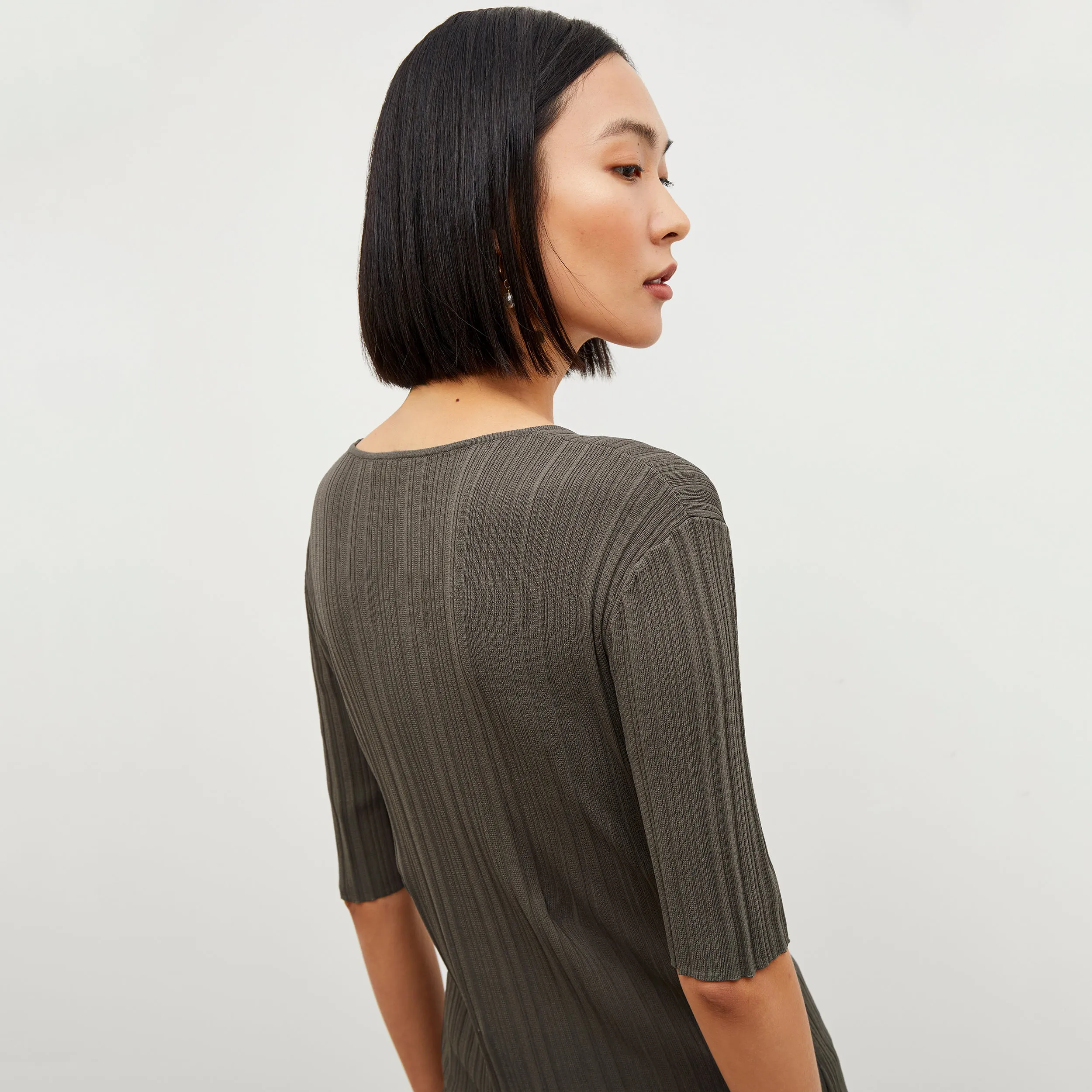 Charli Top - Textured Knit :: Light Ash