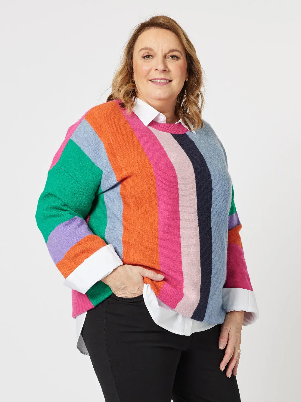 Clarity Rainbow Stripe Knit Multi