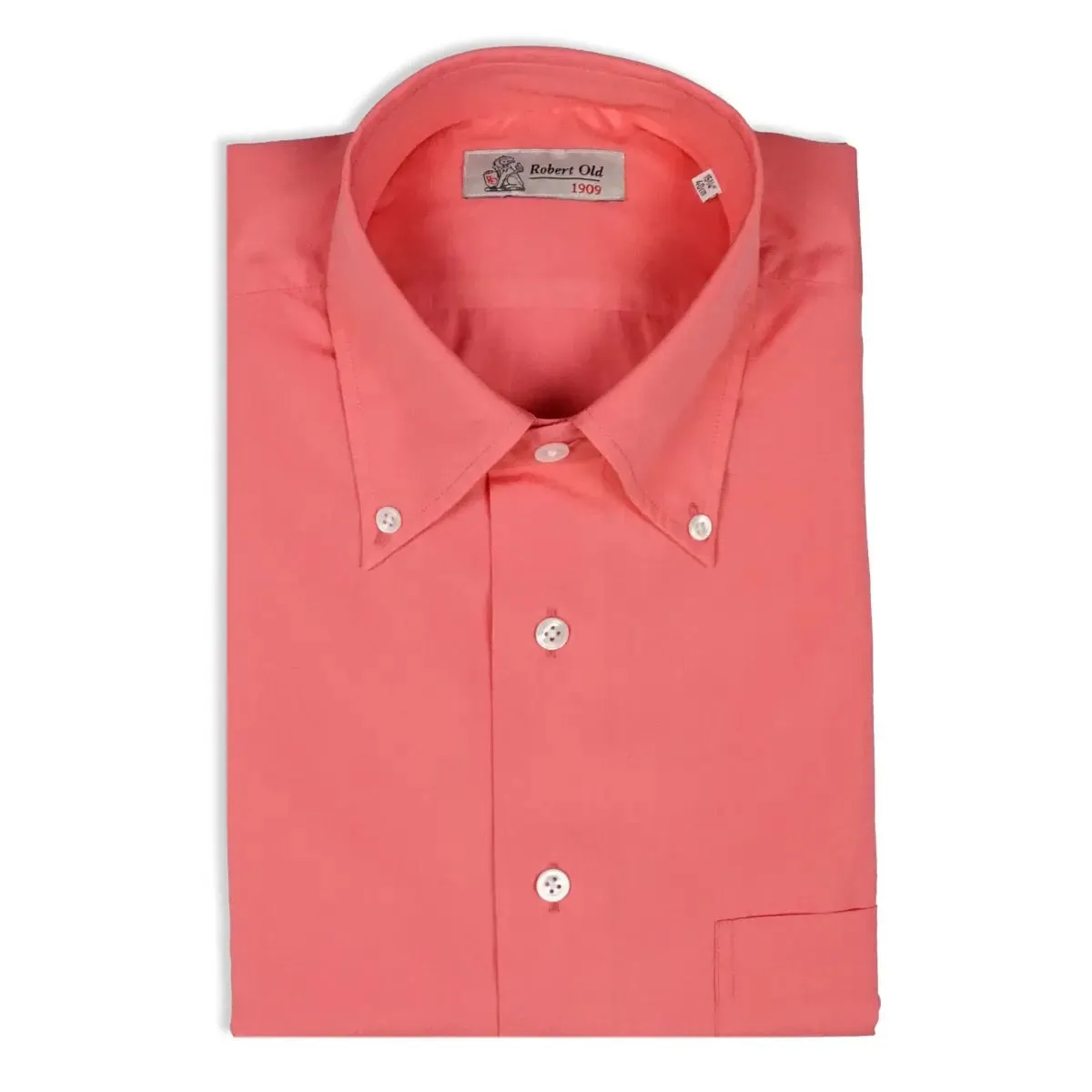 Coral Pink Supraluxe Swiss Cotton Poplin Long Sleeve Shirt