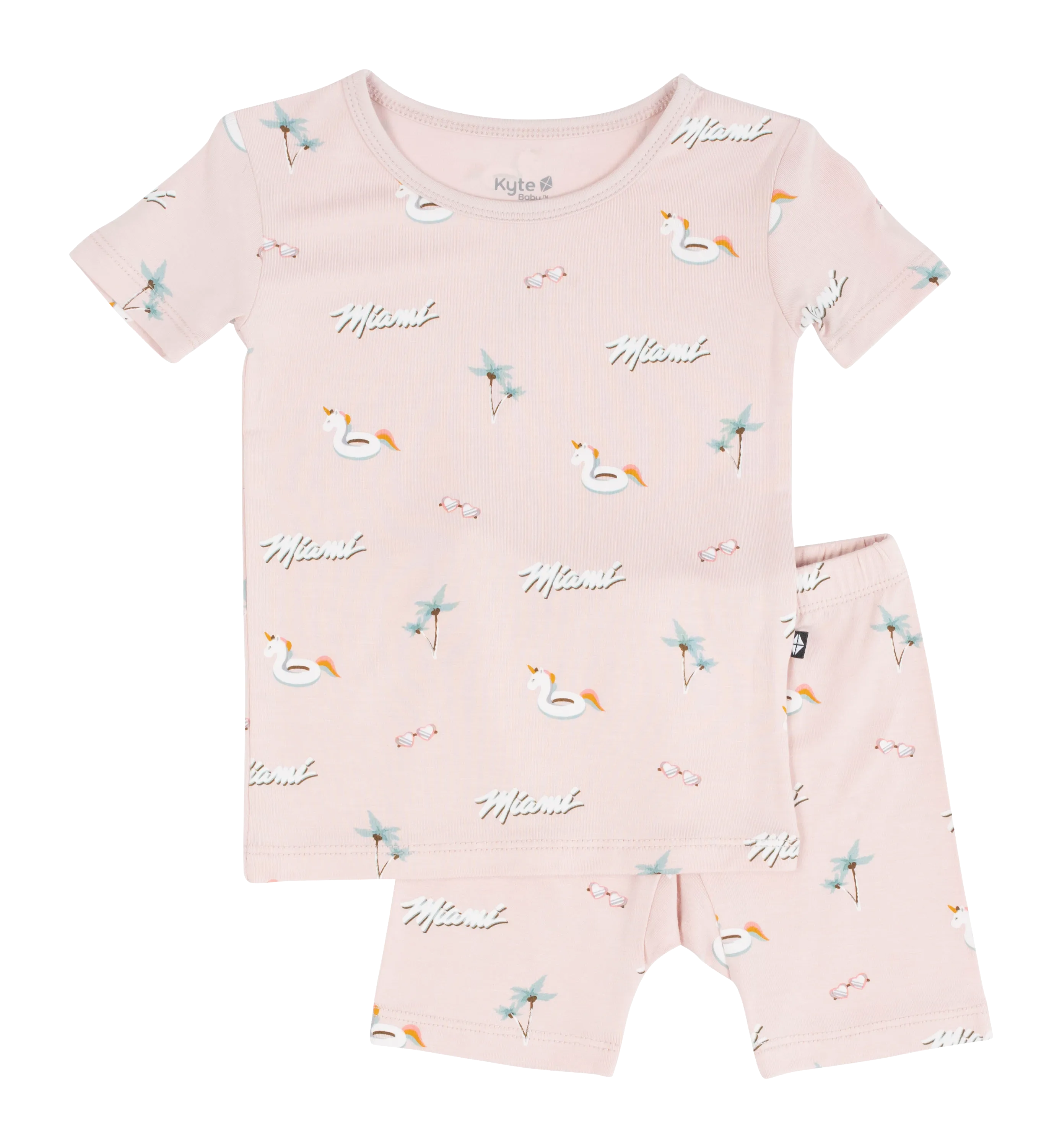 Court Culture x Kyte Baby Beach Blush Toddler Short Sleeve PJ Set