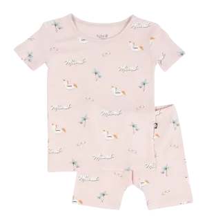 Court Culture x Kyte Baby Beach Blush Toddler Short Sleeve PJ Set