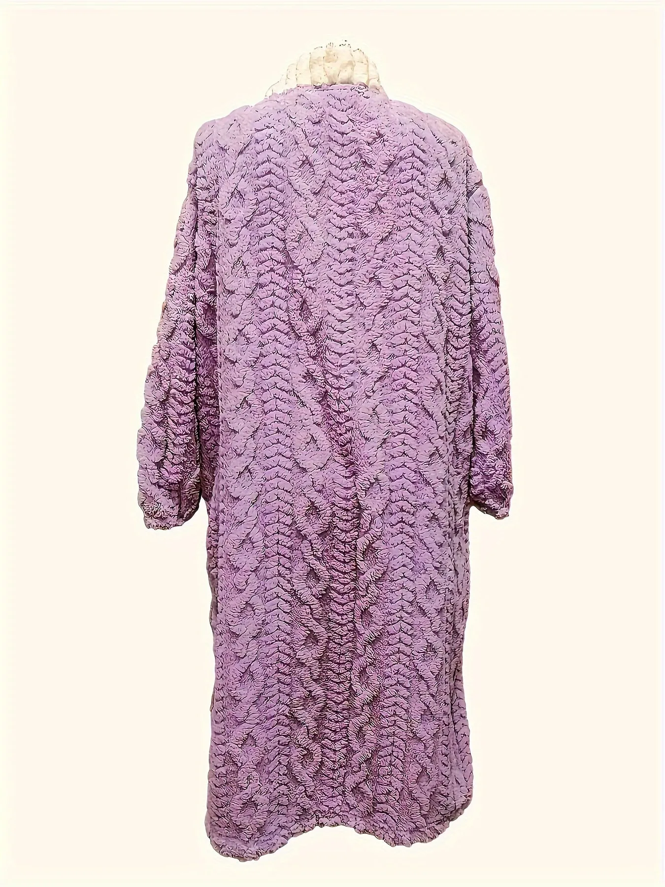 Cozy Womens Floral Nightgown Robe - Adorable Long Sleeve Button Up with Pockets, Soft Textured Flannel Bathrobe for Sweet Dreams