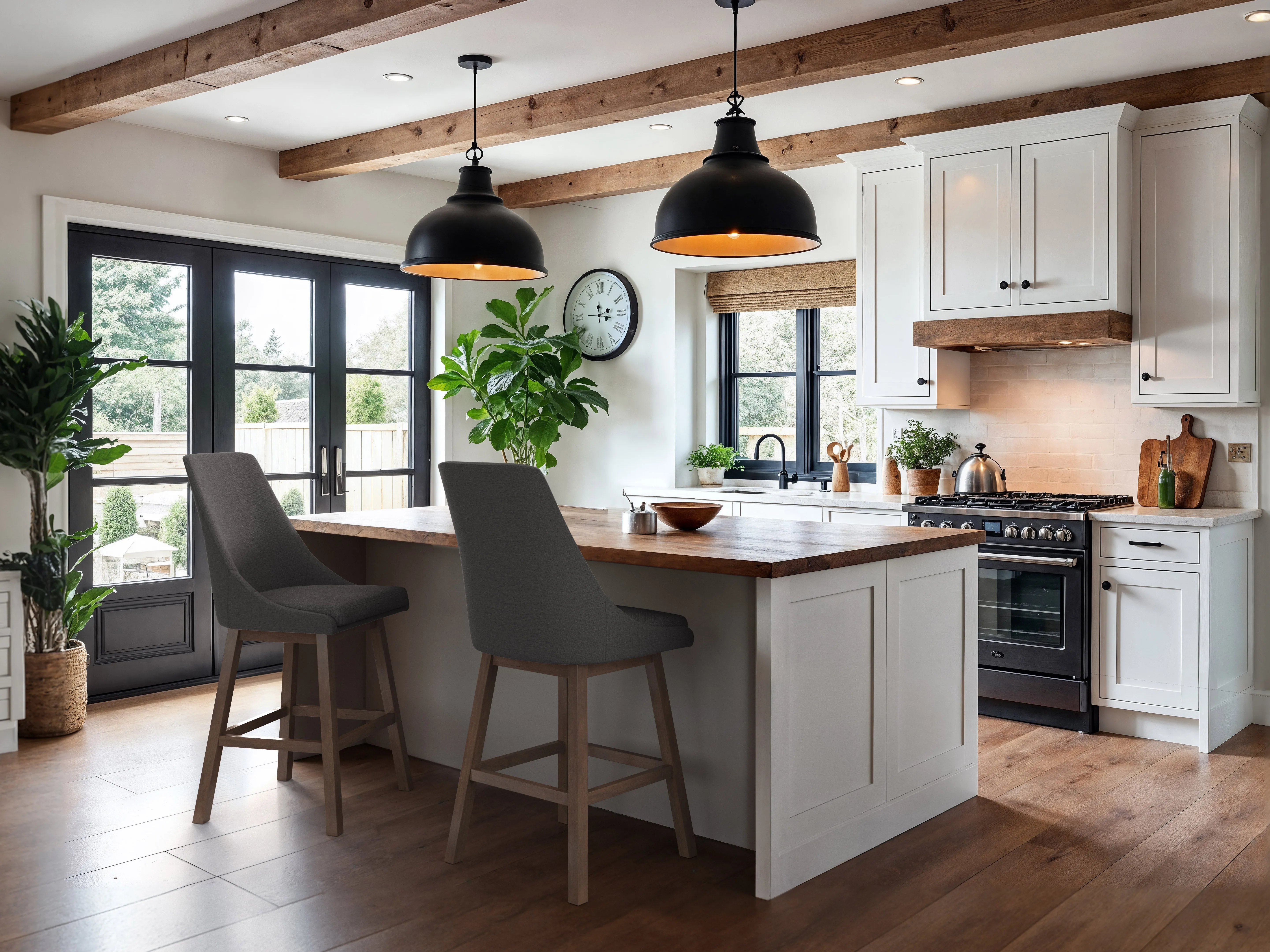 Dark Grey Modern Bar Stools