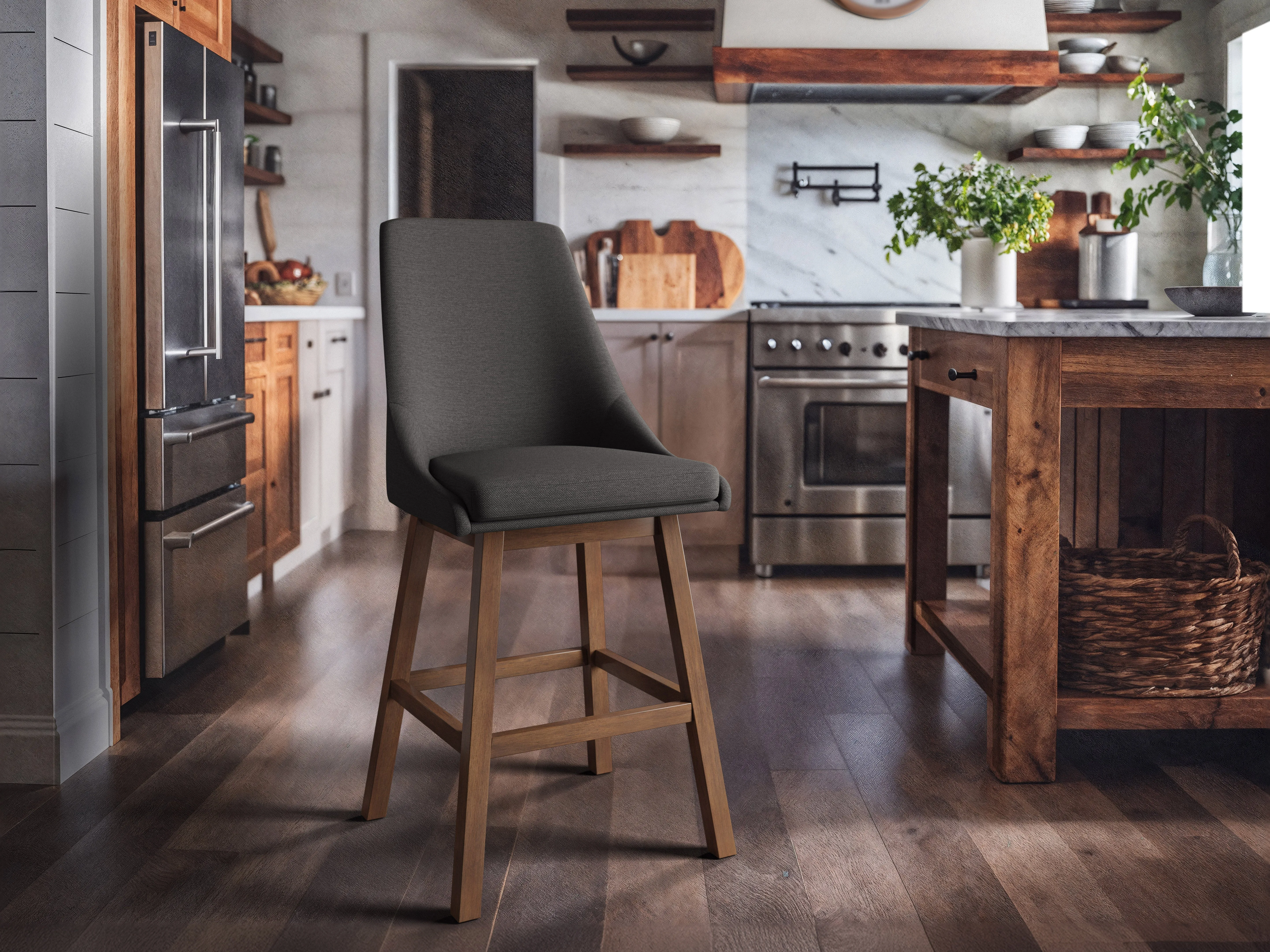 Dark Grey Modern Bar Stools