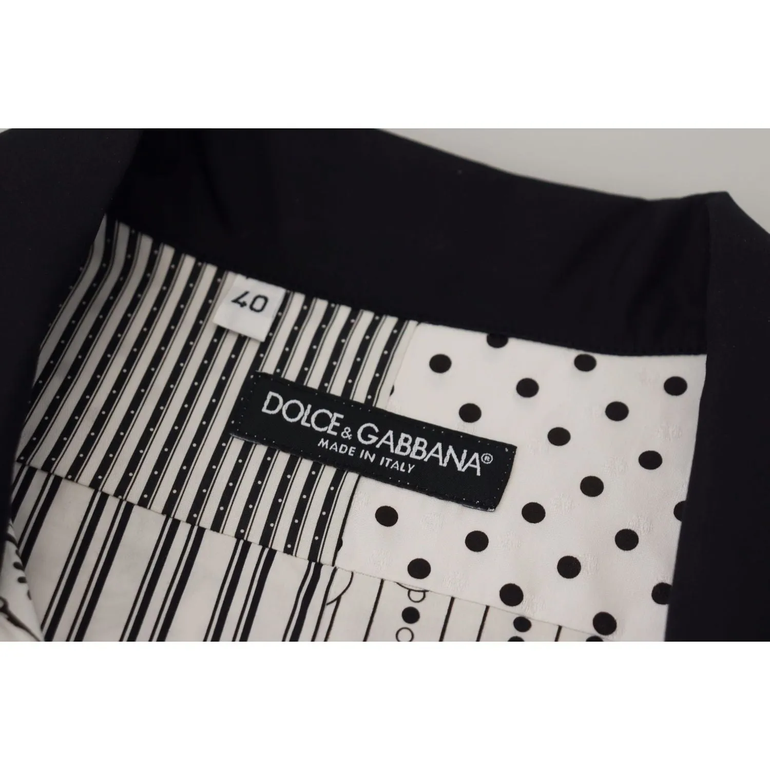 Dolce & Gabbana Elegant Black & White Cotton Shirt