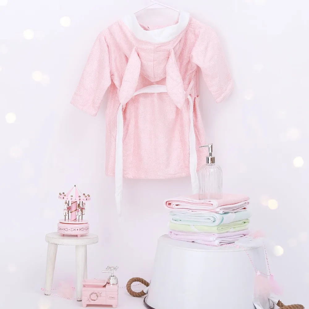 Fancy Fluff Bamboo Cotton Baby Bathrobe - Bunny