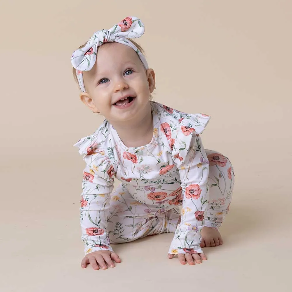 Girl's Meadow Organic-cotton Growsuit