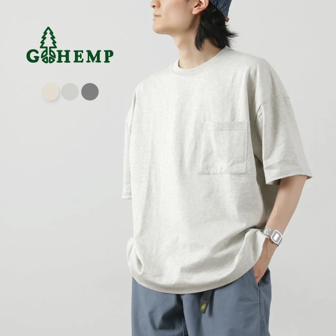 GOHEMP / Wide slit T-shirt Heather