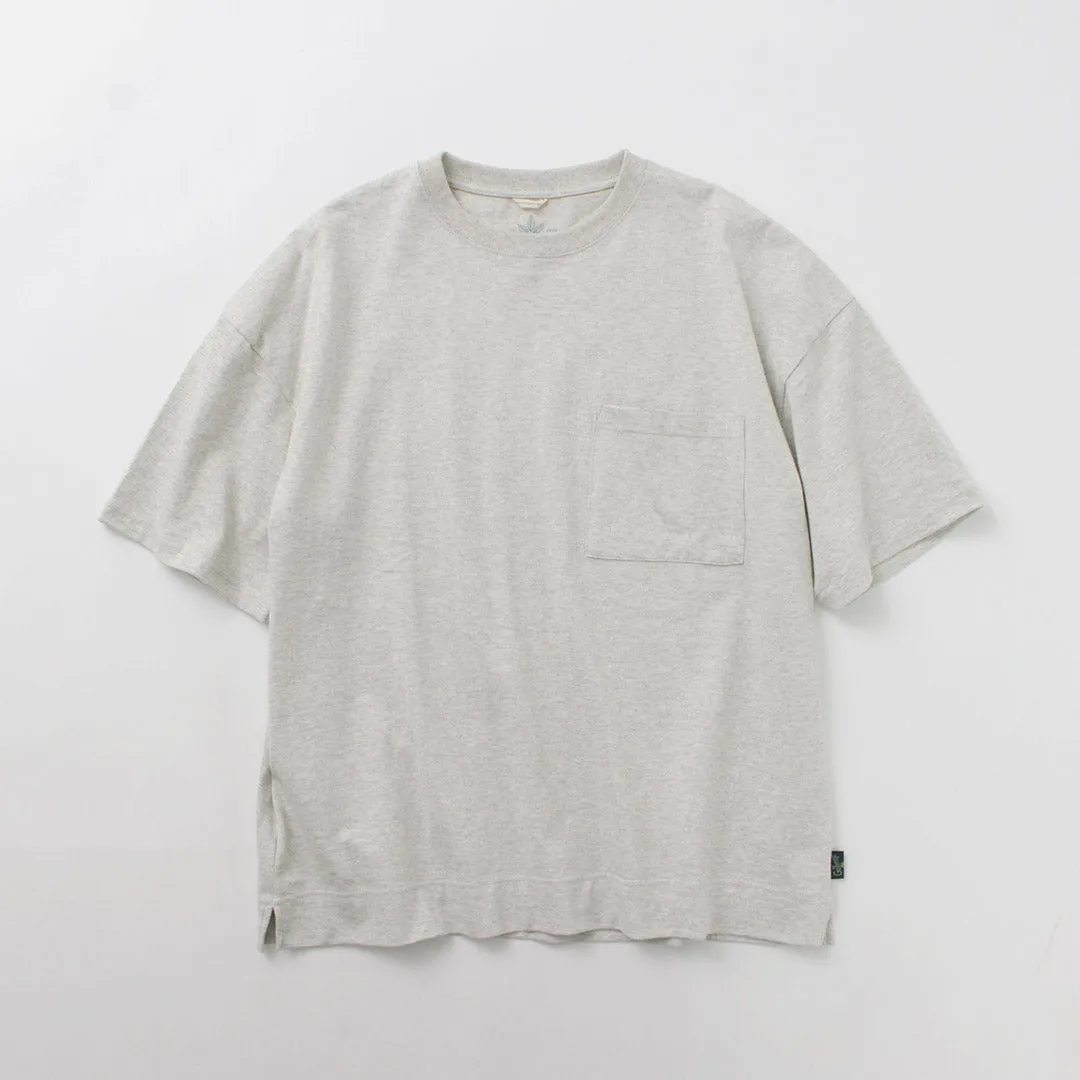 GOHEMP / Wide slit T-shirt Heather