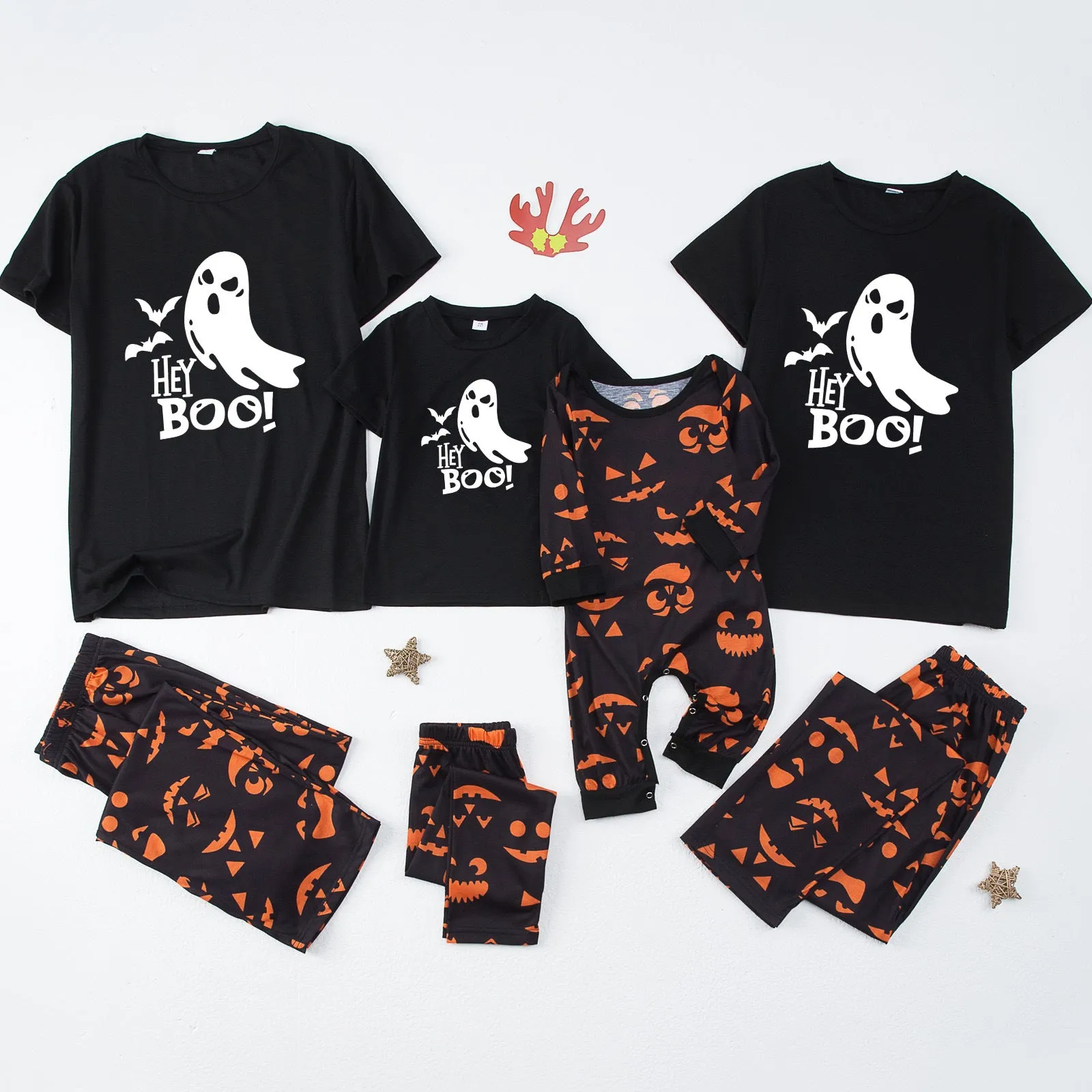 Halloween Family Pajama Glow-in-the-Dark Print Set